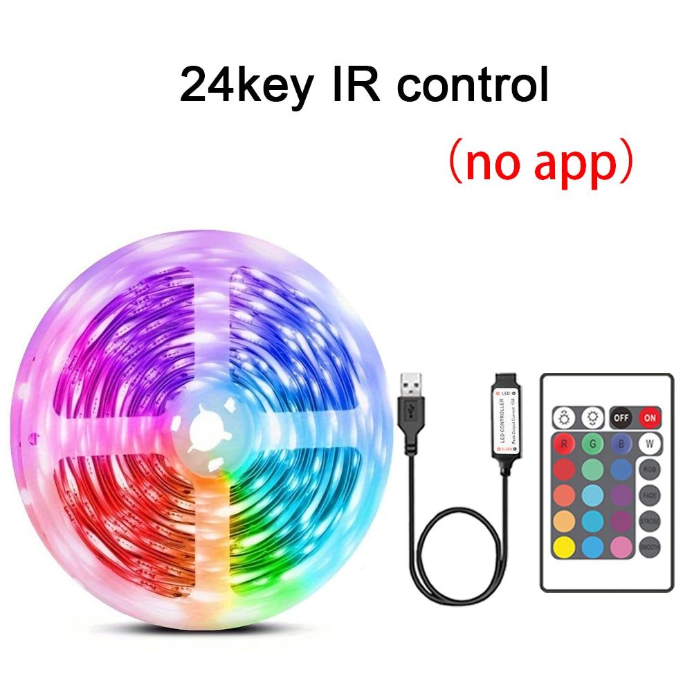 RGB LED Strip Lights – Music Sync, Remote Control, USB Powered
