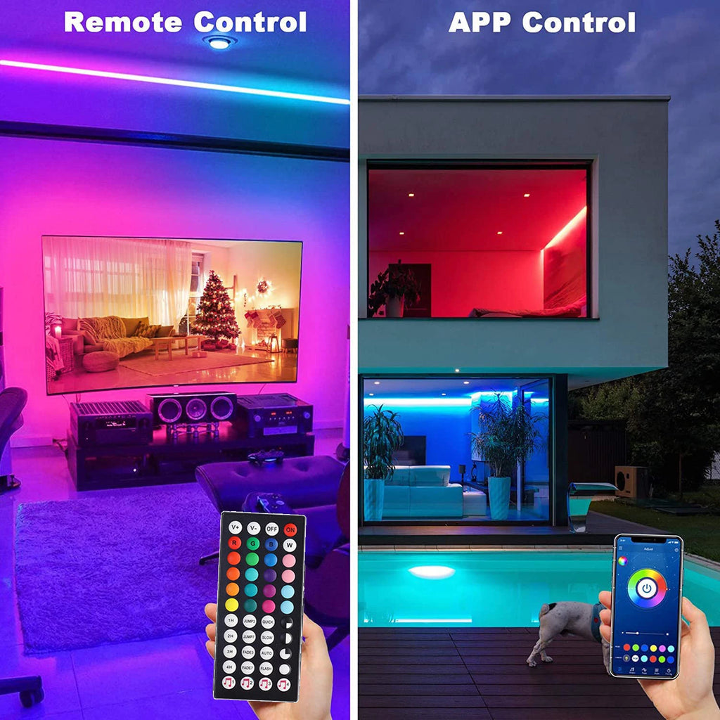 RGB LED Strip Lights – Music Sync, Remote Control, USB Powered