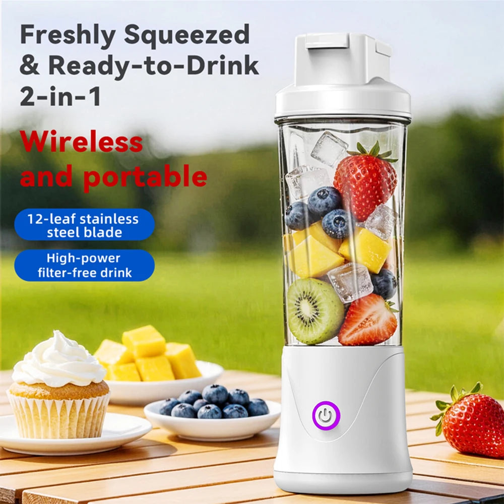 Portable Blender – USB Rechargeable Mini Juicer 450ml
