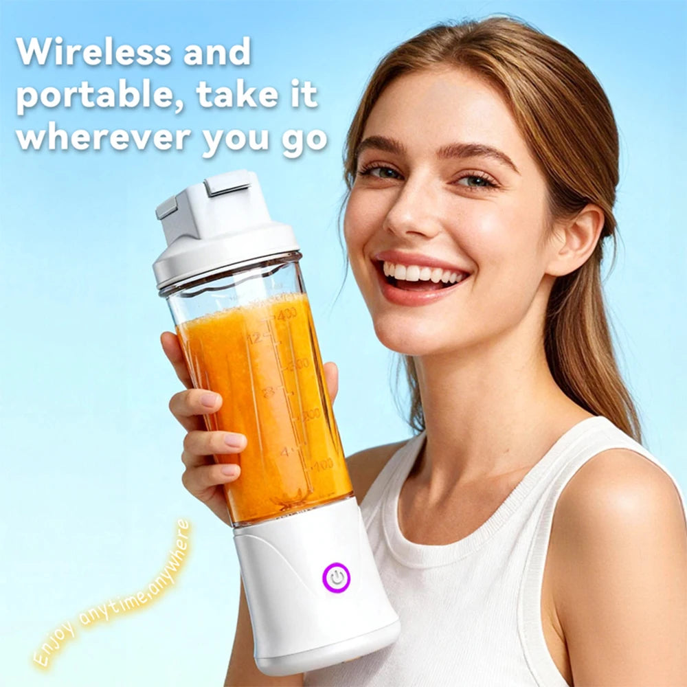 Portable Blender – USB Rechargeable Mini Juicer 450ml